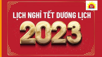 THÔNG BÁO LỊCH NGHỈ TẾT DƯƠNG LỊCH