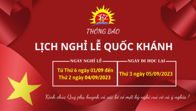 Thông báo nghỉ lễ