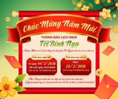 📣THÔNG BÁO LỊCH NGHỈ TẾT NGUYÊN ĐÁN BÍNH NGỌ 2026📣