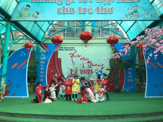 Tiết mục văn nghệ của các bạn nhỏ lớp A2